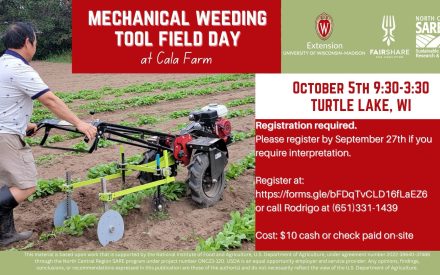 Upcoming Event: Diversified vegetable mechanical weed control field day