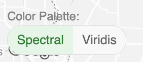 Color Palette toggle is set to "Spectral", with the "viridis" option unselected.